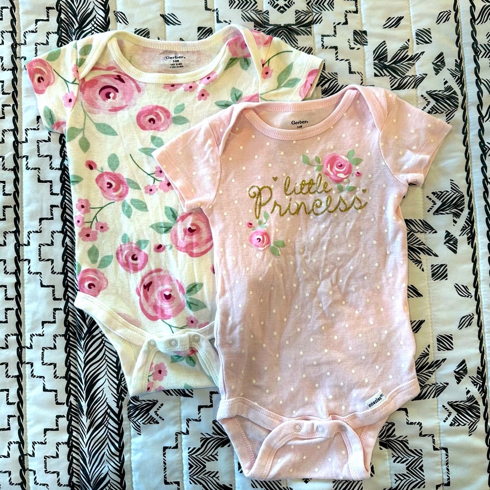 2 infant girl onesies